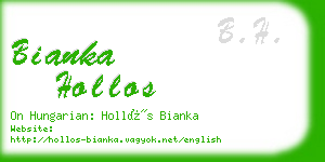 bianka hollos business card